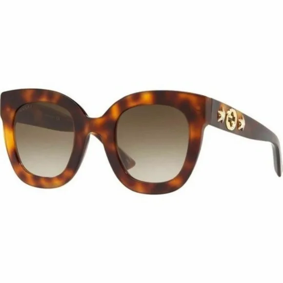 Gucci Square Sunglasses W/Brown Gradient Lens Gucci Havana Brown Frame / Brown Gradient Lens Sunglasses  main image 2